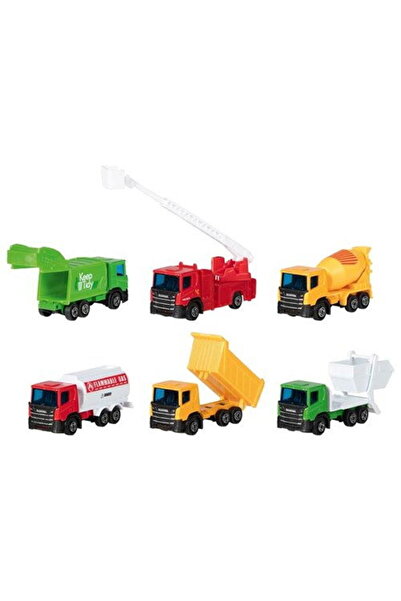 Goki Camioane autoutilitare, pentru copii 3 ani+, set 5 modele,