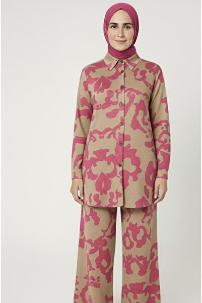 SheLoria Women's Pink Tunic Pants Modal Two-Piece Set