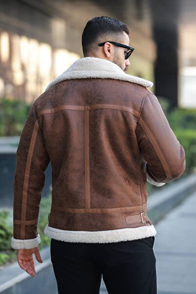 BASEL.CO Χειμερινό παλτό με λεπτομέρεια από γούνα Biker