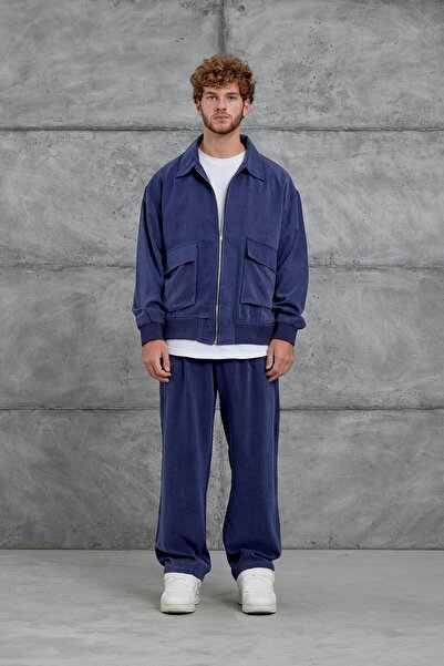 NOMARC Navy Blue 251 Modal Fabric Oversize Suit