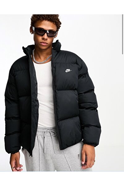 Nike Club Puffer Erkek Siyah Günlük Stil Mont