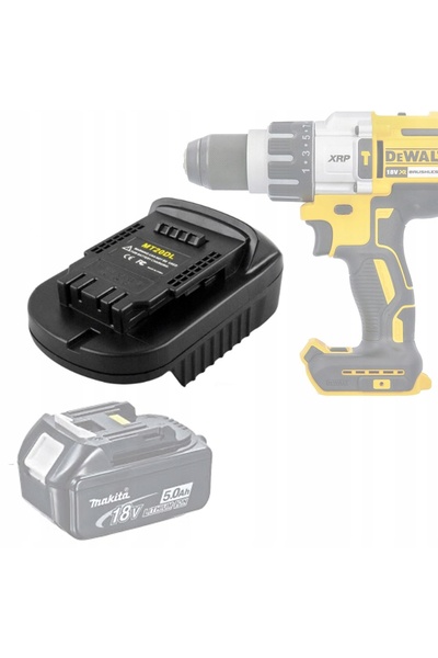 Rosfix Adaptor Baterie Makita 18V la Dewalt 18V | Compatibil cu BL1850, DCB200