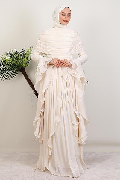 giz astore Ebru Yoryo Abiye Krem