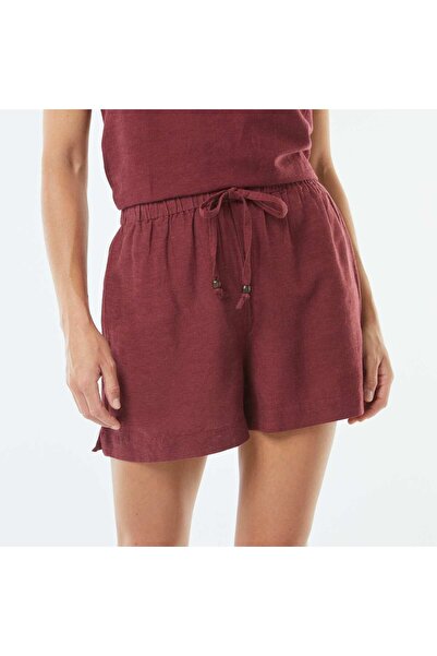 KIABI Linen-blend shorts RED