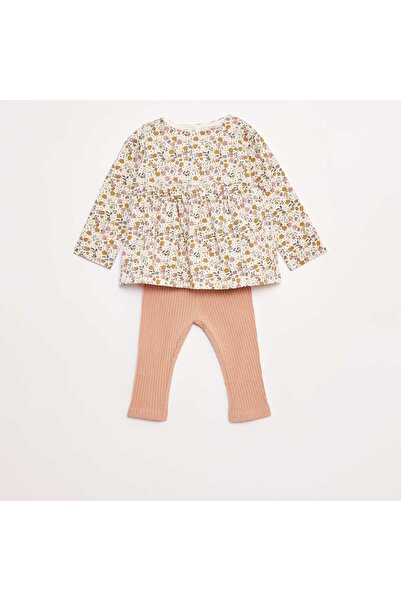 KIABI T-shirt + ribbed leggings set - 2-piece set PINK