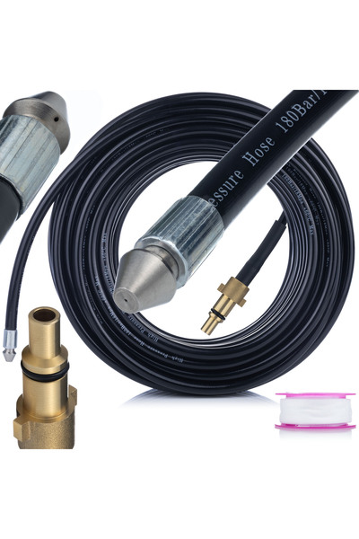 Rosfix Furtun Canalizare 35M 160 Bar | Compatibil cu Nilfisk, Lavor, Stihl