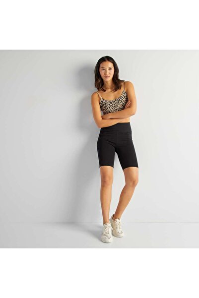 KIABI شورت ركوب الدراجات باللون الأسود