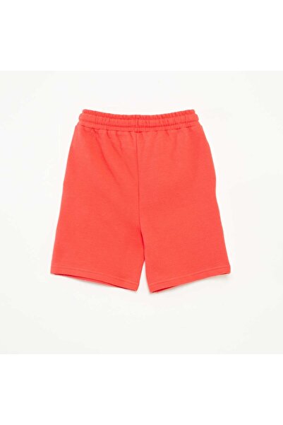 KIABI Textured knit shorts with 2 pockets RED