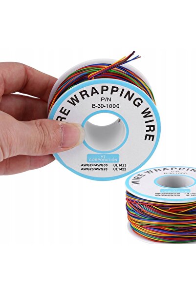 Rosfix Cablu Kynar AWG30 0.25mm 200M | Multicolor Izolat PVC 300V