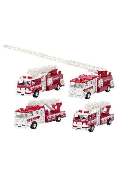 Goki Masina pompieri copii, cu lumini, 17,5 cm, metalica, 3 ani+,