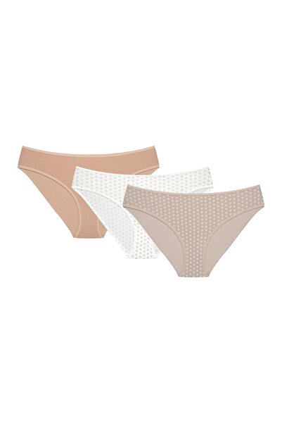 ESOTIQ Women's Panties Set 3-Pack Classic Everyday Briefs Cotton & Elastane | Mia-Mia