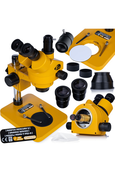 Rosfix Mercury S Trinocular Microscope | Zoom 7–45x | Distance 100 mm | WF10X/20