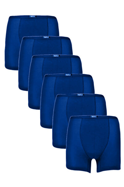 Shiron Sportswear&Company Чоловічий 6-пакетний комплект темно-синього кольору з модальної тканини з тонкою резинкою Boxer Berrak 4488