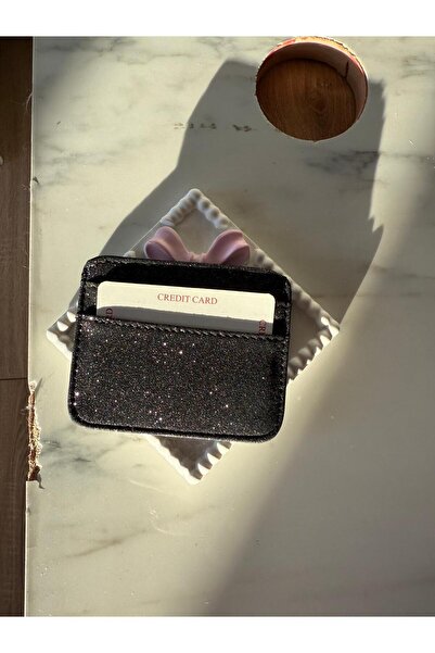 mirakuş Silvery Black Women's Card Holder