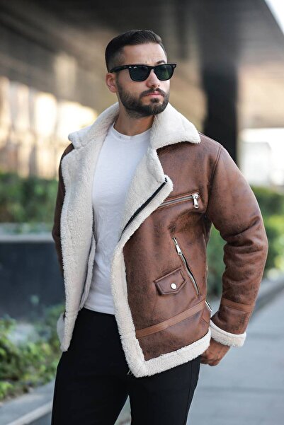 BASEL.CO Χειμερινό παλτό με λεπτομέρεια από γούνα Biker