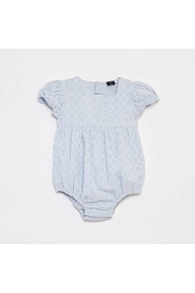 KIABI Broderie anglaise romper suit + sun hat - 2-piece set BLUE