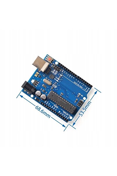 Rosfix Placă Arduino UNO R3 ATmega328P | Compatibil cu Shield Duemilanove