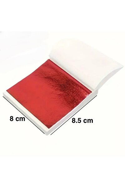 AEÇTASARIM Koyu Kırmızı Yaprak Varak (10 Adet) Epoksi Reçine (8x8,5cm)