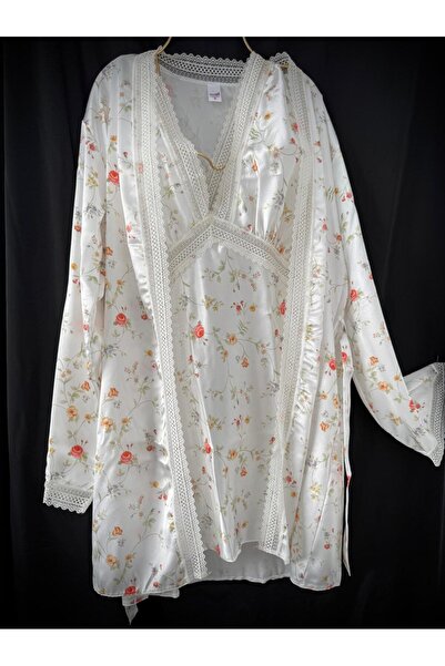 MOONGIRL Kısa İkili Takım Saten Gecelik