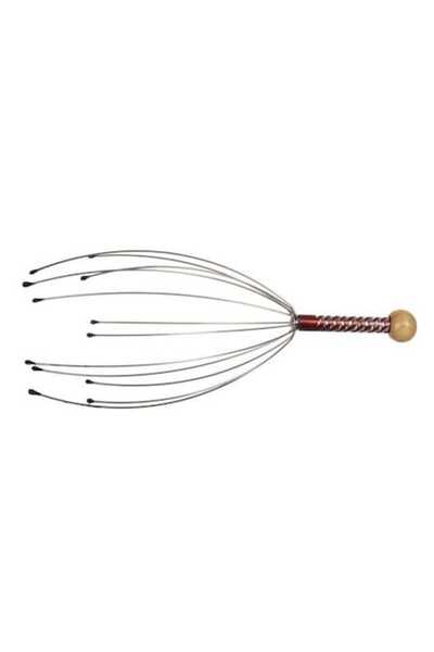 Savonia Dispozitiv de masaj pentru cap cu oțel inoxidabil și lemn, 20 cm