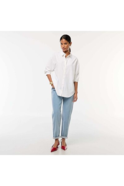 KIABI Plain Poplin Shirt WHITE