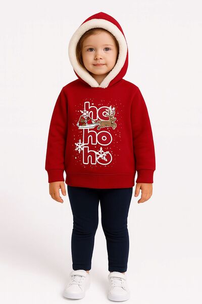 ZUZUNGA Unisex Santa Claus Printed Hooded Sweatshirt