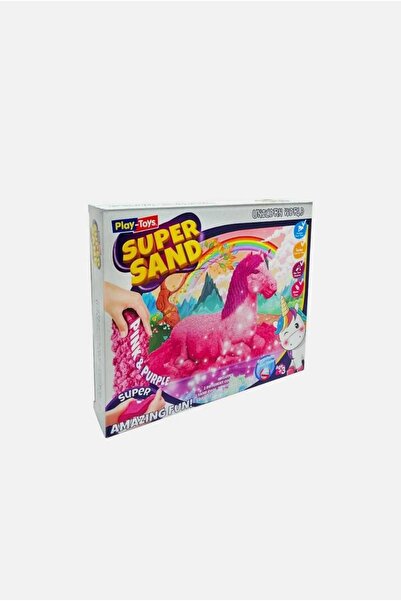 minivo مجموعة الرمل الحركي سوبر ساند من بلاي تويز - يونيكورن (وردي وبنفسجي)