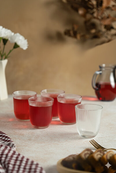 grandora Stylish Striped Set of 6 Soft Drink and Water Glasses