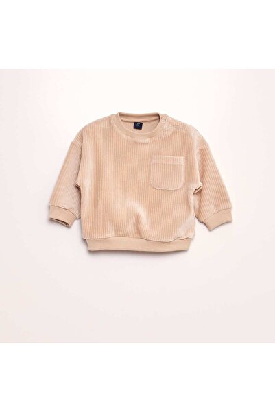 KIABI Velour sweatshirt and trousers tracksuit set - 2-piece set BEIGE