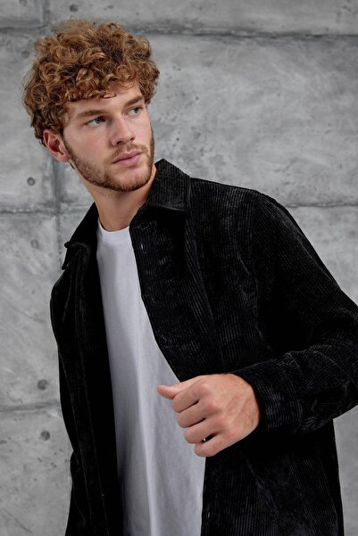 NOMARC Black 251 Velvet Oversize Shirt and Pantalon Set