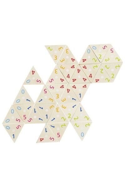 CARBOY Joc de logică din lemn Tri-Domino, 5+ ani