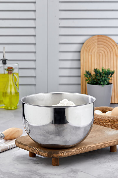 EMBazaar 24 cm Steel Mixer Dough Kneading Bowl