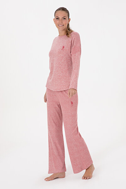 U.S. Polo Assn. Kadın Vişne Pijama Takımı 50302050-VR223