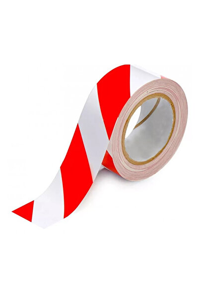 CARBOY Ανακλαστική ταινία σήμανσης, αυτοκόλλητη, 10 μ., Λευκή/Κόκκινη
