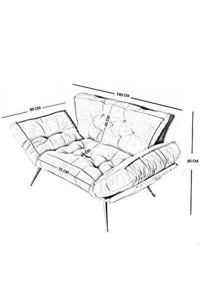 AVYNA Luxury Home Milano Series | Katlanır Yataklı İkili Kanepe | Mekanizmalı Modern Çekyat Koltuk