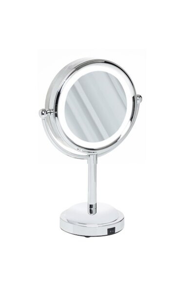 SHOPIENS Oglindă dublă cu mărire de 3x și 10 lumini LED Shopiens®, 15,2 cm