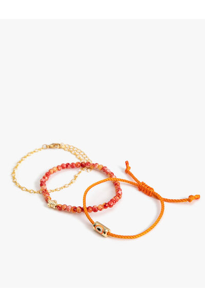 Koton Women's Orange 3 Pack Bracelet Set