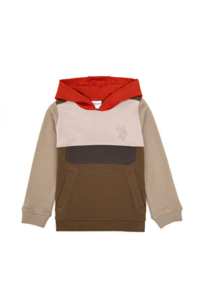 U.S. Polo Assn. سويت شيرت كاكي للأولاد 50293635-VR027
