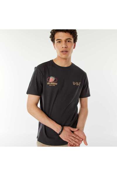 KIABI Printed slogan T-shirt GREY