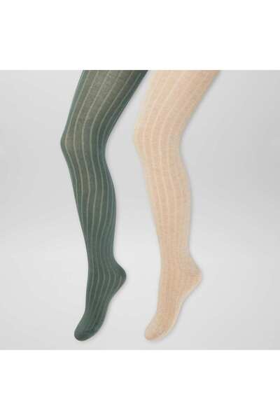 KIABI جوارب دافئة سادة باللون الأخضر