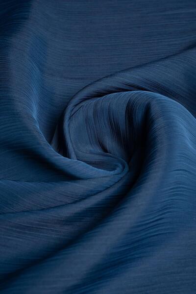 Kumaş Deposu Deren Lacivert Renk Abiye Tül Dokuma Kumaş