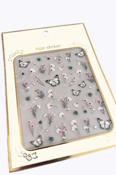 New Obsessions Taşlı Kelebek Kendinden Yapışkanlı Tırnak Sticker