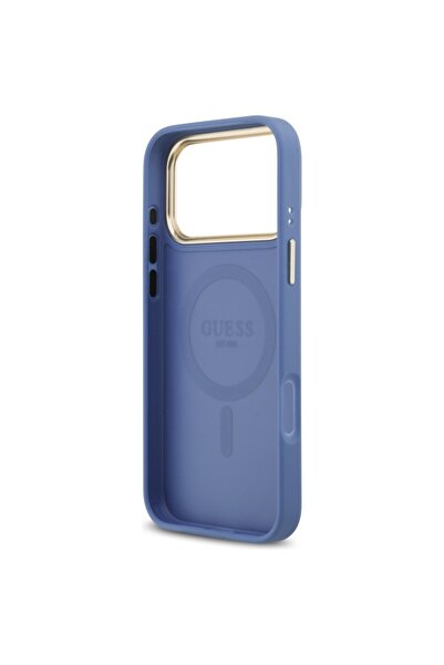 Guess Θήκη για iPhone 17 Pro, Σκληρή θήκη 4G Classic MagSafe, Μπλε