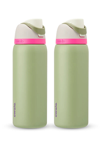 owala FreeSip® Pack of 2 Green & Green Stainless Steel Insulated Water Bottle 32oz