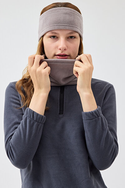 Butikgiz 100% Micro Polar Flexible Multifunctional Neck Collar + Headband Women's Winter Set