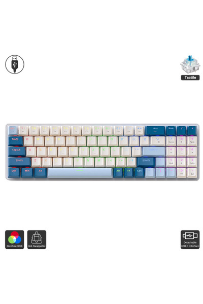 Sarftech K65 Oyuncu Klavyesi Gaming Mekanik 78 Tuşlu Rainbow Aydınlatmalı Hot...