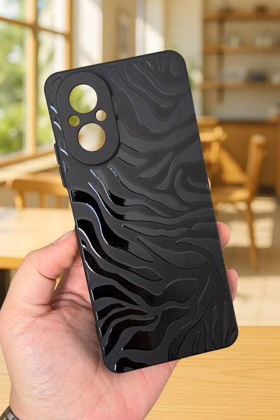 Vip Case REALME 12 LİTE Uyumlu Zebra Desenli Silikon Darbe Emici Klasik Korumalı Rubber Kılıf 277