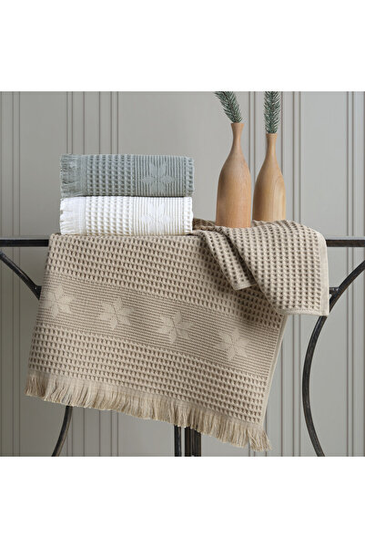 Hobby Sara - Pike Dokuma Pamuklu Havlu 75*150