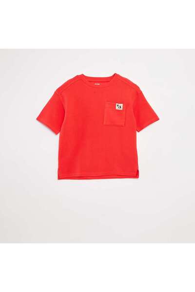 KIABI Ottoman knit T-shirt RED