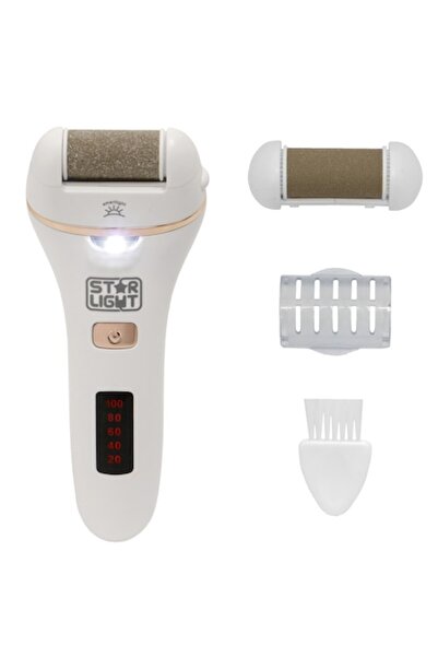 NEO Electric Foot File for Soles and Heels Star-Light FCL-2400DWH, Light, 2 Power Levels, 2000 RPM, 1200